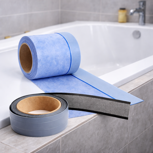 Wannenband mit selbstklebendem Schnittschutzband