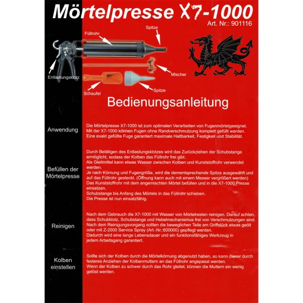 Mörtelpresse X7-1000
