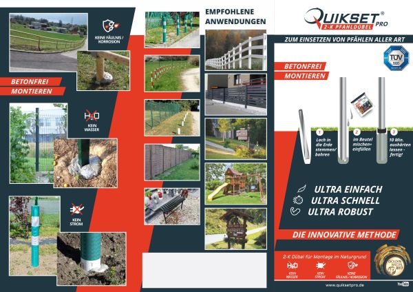 Quikset Pro, 2 K Pfahl Dübel