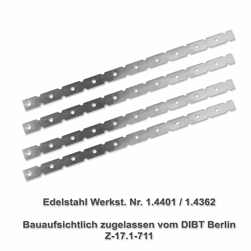 Ingbertson Mauerverbinder 300mm Edelstahl - 25 Stück Flachanker Für Mauerwerk