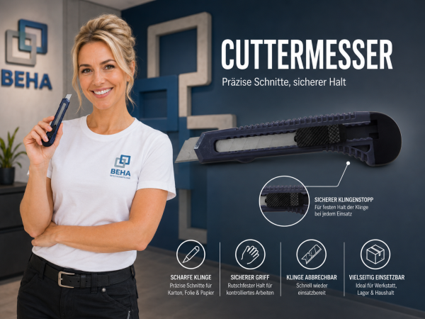 Cuttermesser, Teppichmesser, Kartonmesser