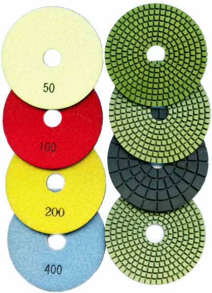 8er Set Diamant Schleifpads Körnung 50 bis BUFF