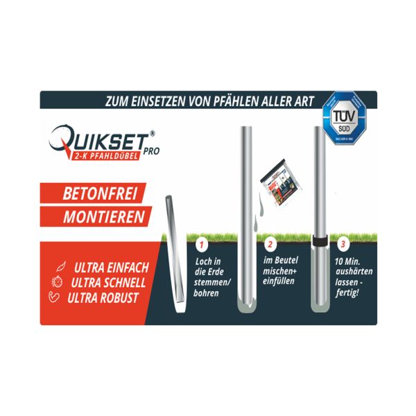 Quikset Pro, 2 K Pfahl Dübel