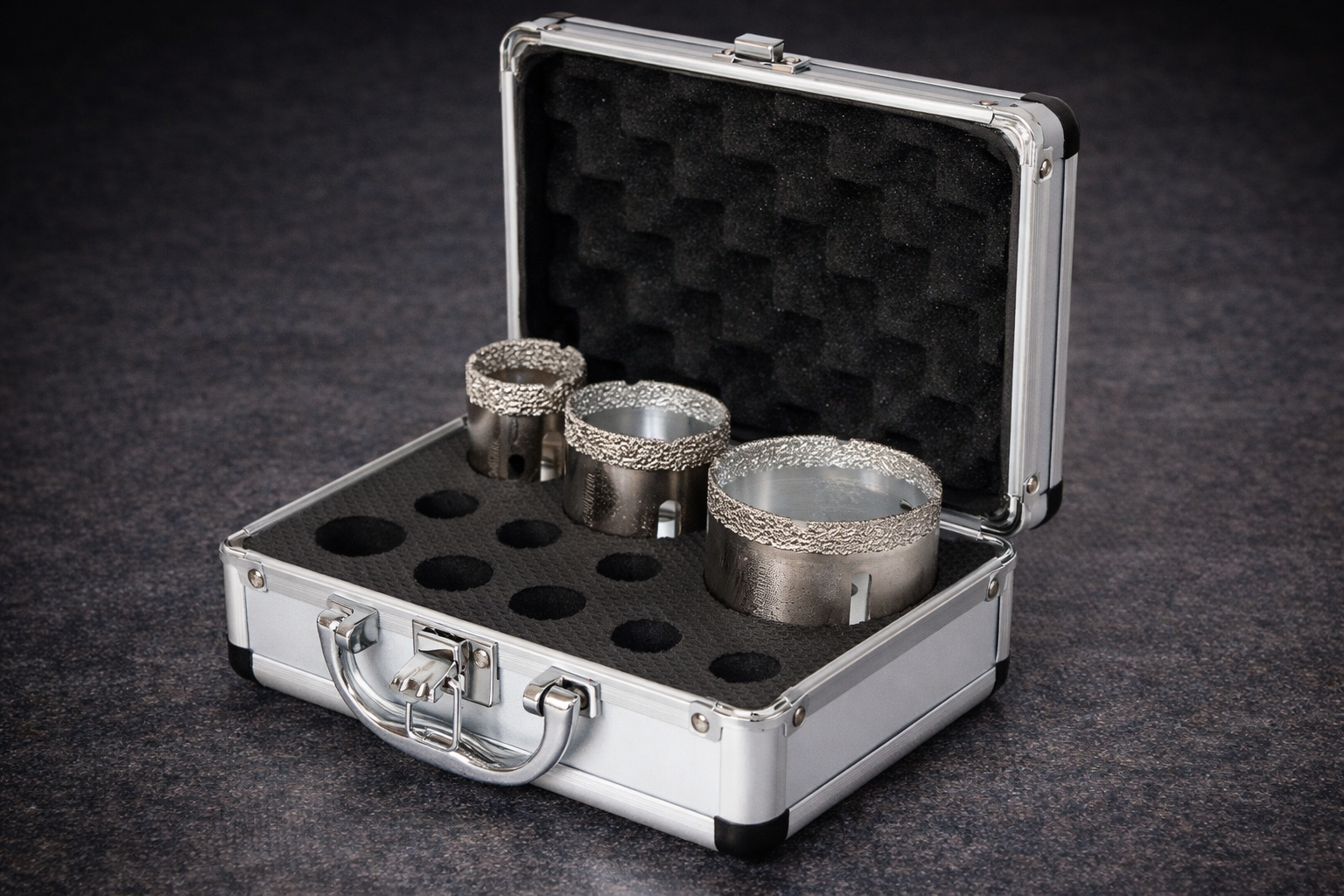 Diamantbohrer-Set, Dreieckig, 5-teilig, Für Präzises Bohren Von Fliesen