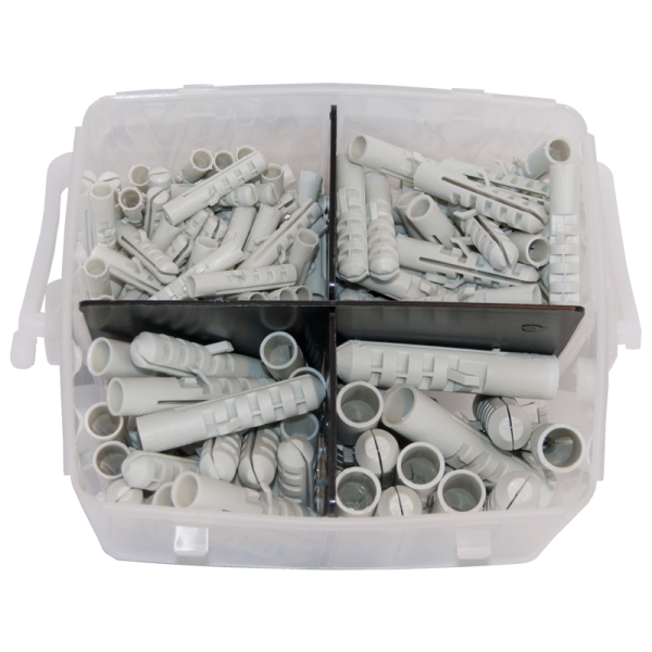 190- tlg. Euro-Dübelset, Spreizdübel, Dübel Set, Universaldübel im praktischen Henkeleimer